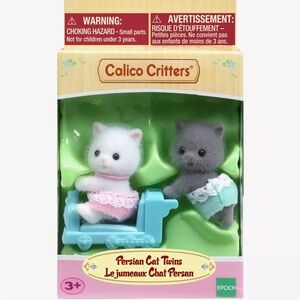 Calico Critters Grey Cat Keychain
